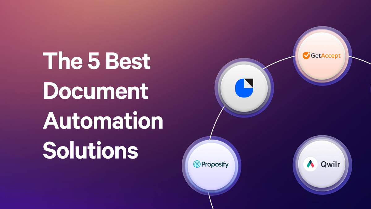 an advertisement for the 5 best document automation solutions