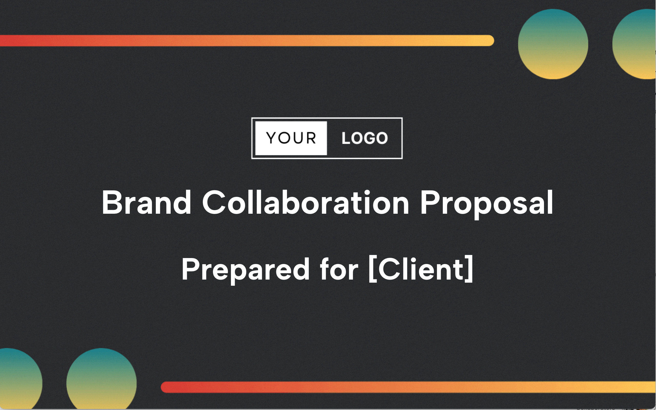 Brand Collaboration Proposal Template
