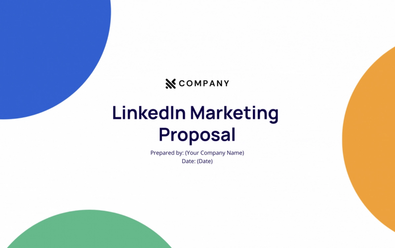 Preview of Linkedin Marketing Proposal Template