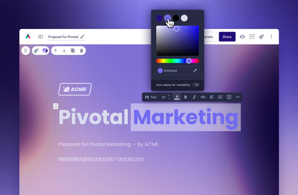 a computer screen with the word pivotal marketing on it .