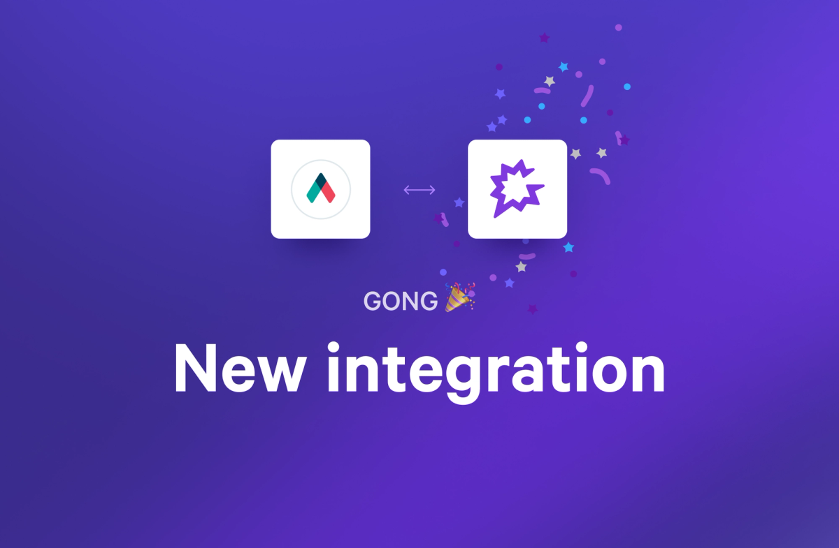 Qwilr logo integrating with Gong logo, surrounded by confetti and the text 'New integration'.