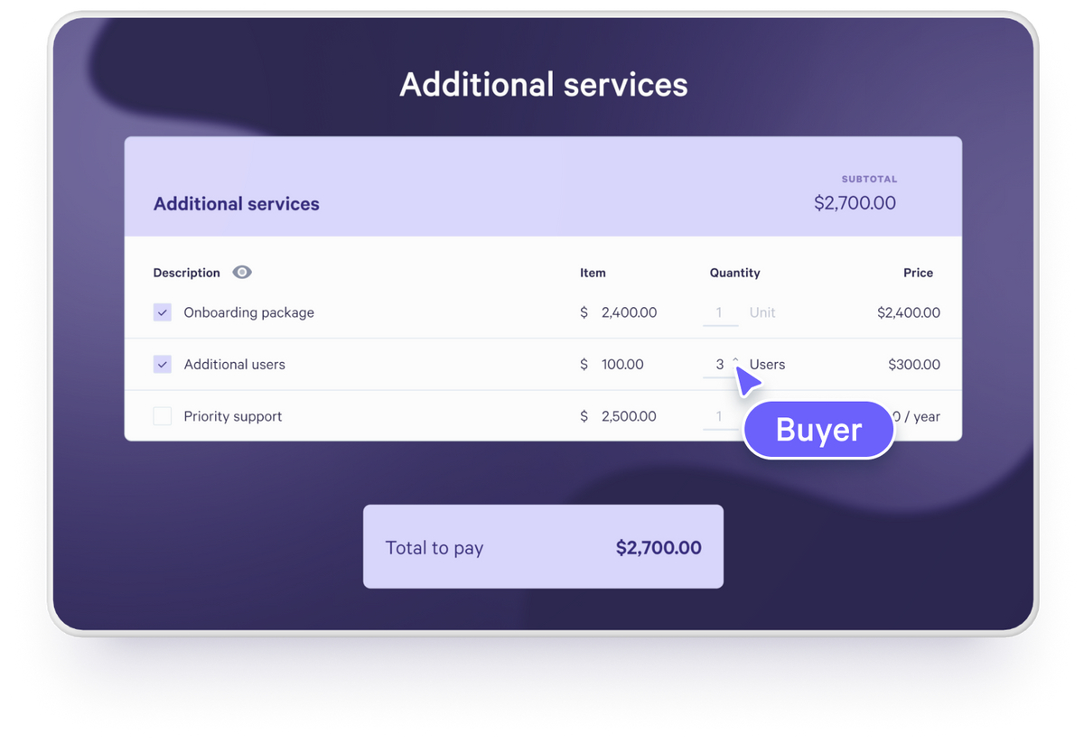 As a seller, know when your Qwilr page has been viewed, signed and accepted by your buyer.