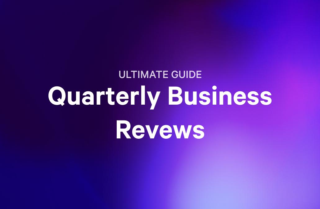 a quarterly business review template with a pen and glasses on a table .