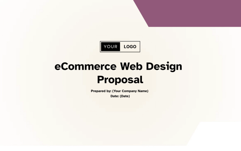 Preview of eCommerce Web Design Proposal Template
