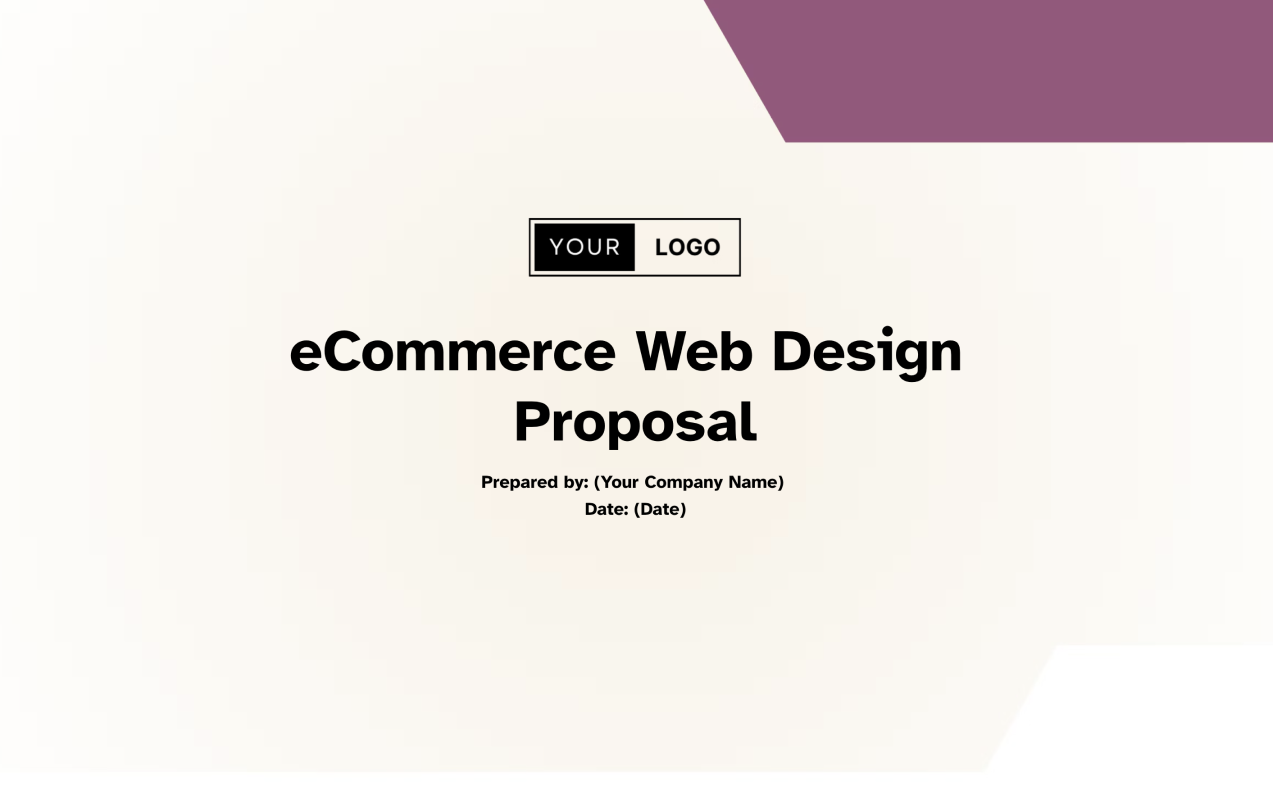 eCommerce Web Design Proposal Template