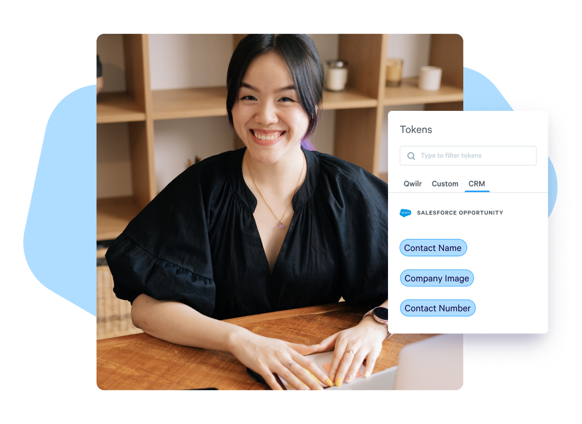 Dynamically personalize collateral with deal variables from your CRM