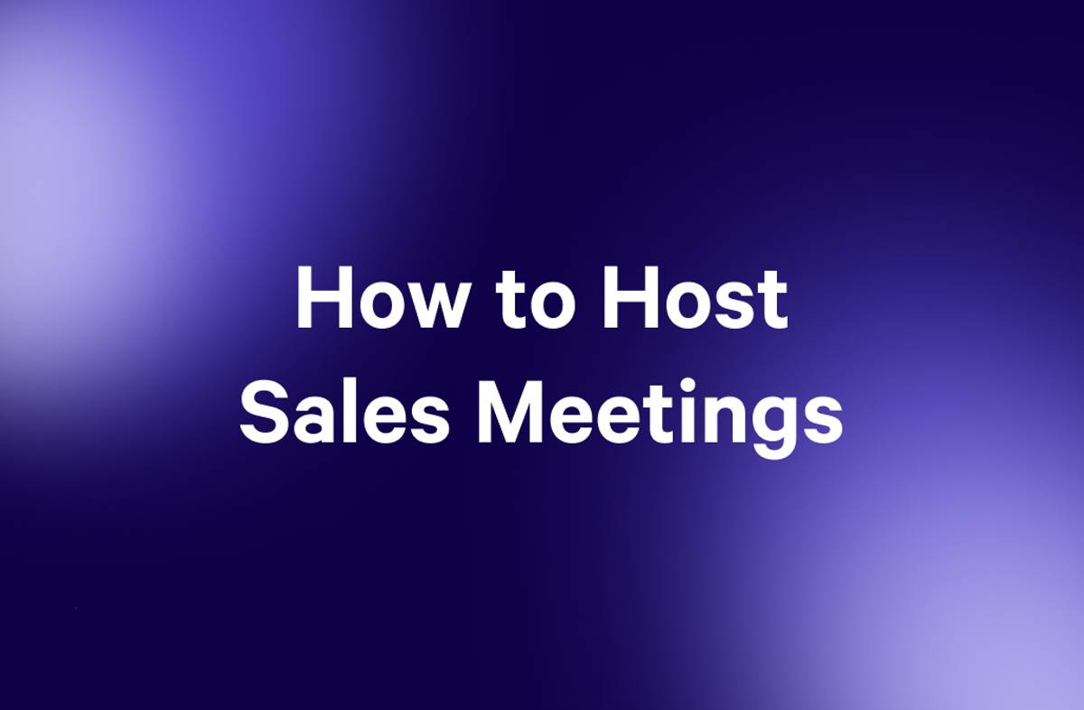 How to Host Sales Meetings