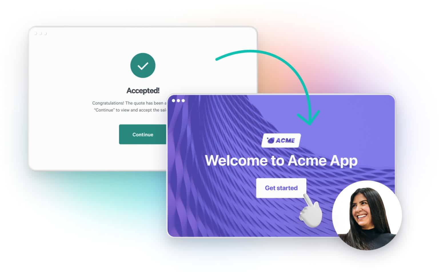 directing buyer to onboarding page