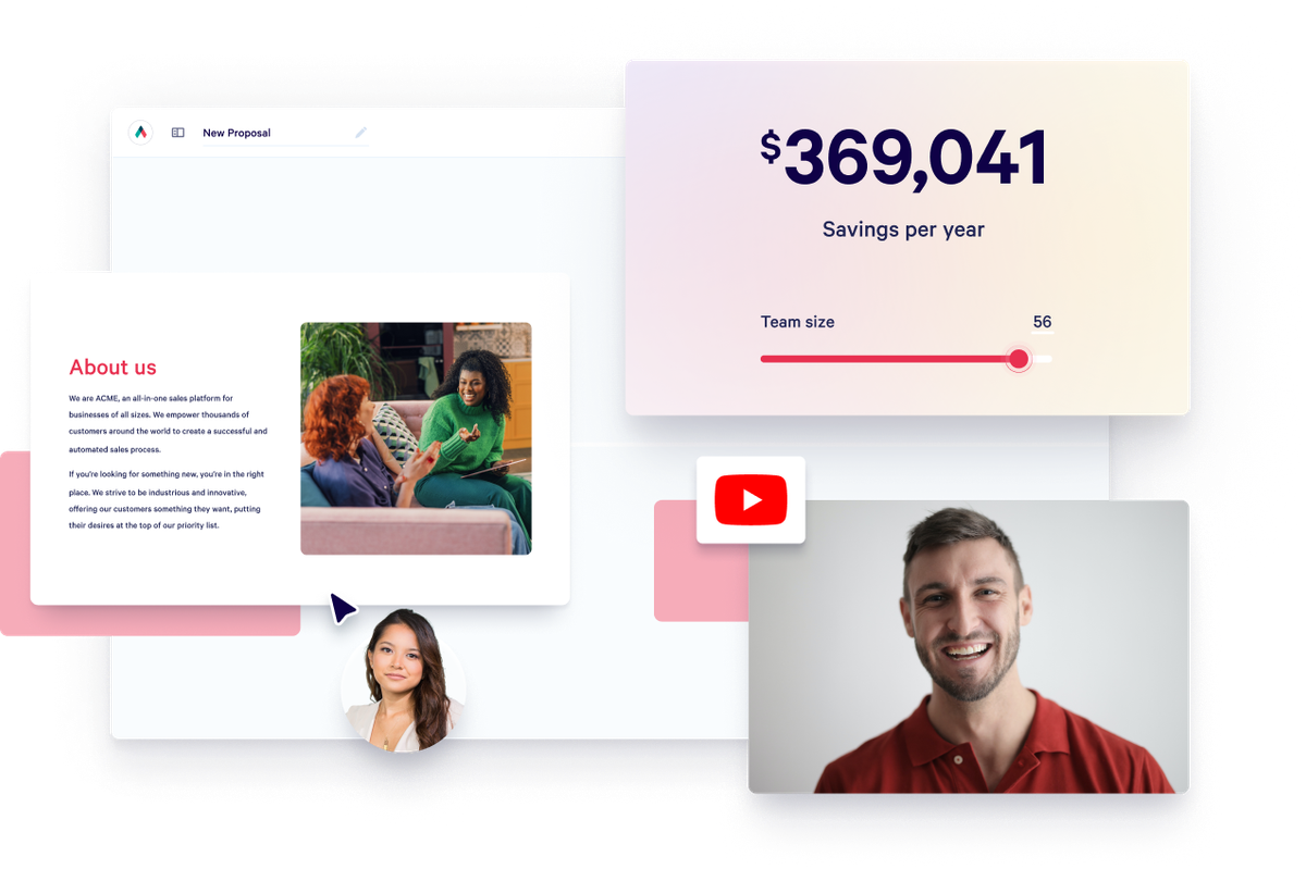 a man is smiling in front of a screen that says $ 369,041 savings per year