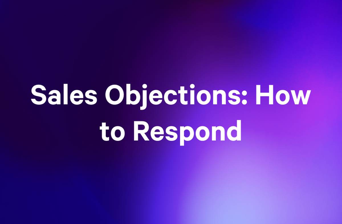 Sales Objections: How to Respond title on a purple gradient background.