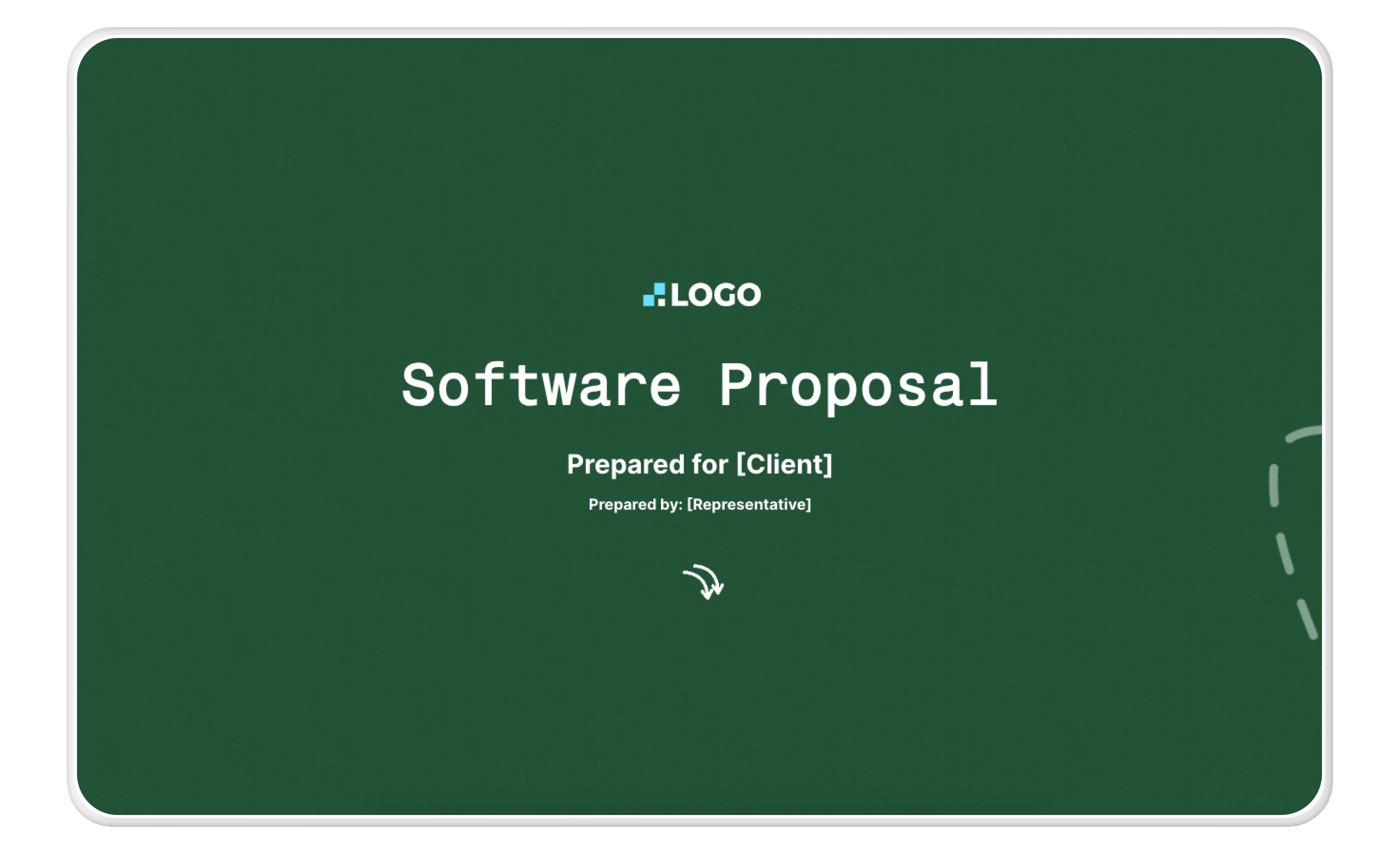 A screenshot of Qwilr's Software Proposal