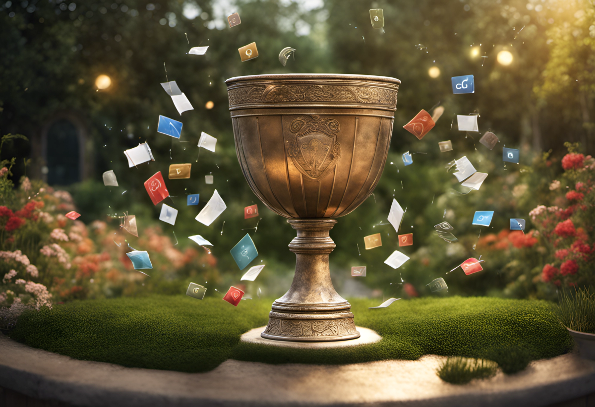 a chalice of sales success surrounded by sales communication