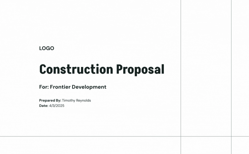 Preview of Construction Proposal Template