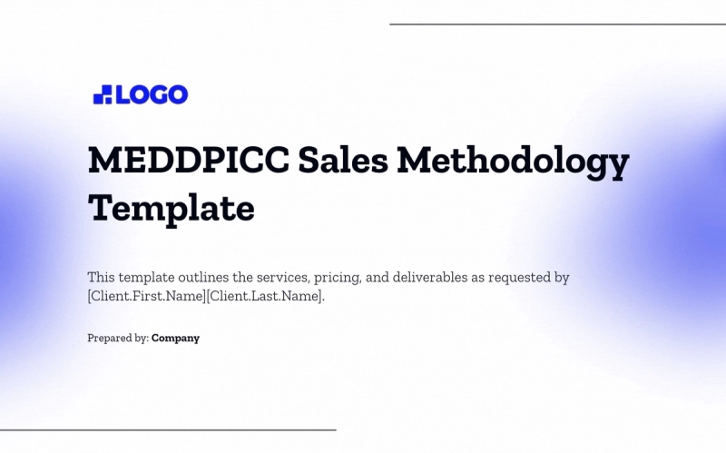 Preview of MEDDPICC Sales Proposal Template