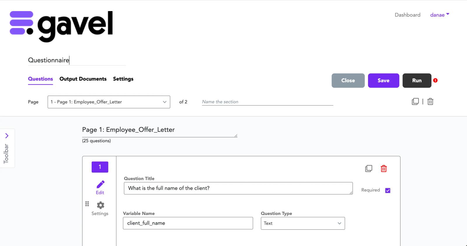 a screenshot of a questionnaire being created on a computer .