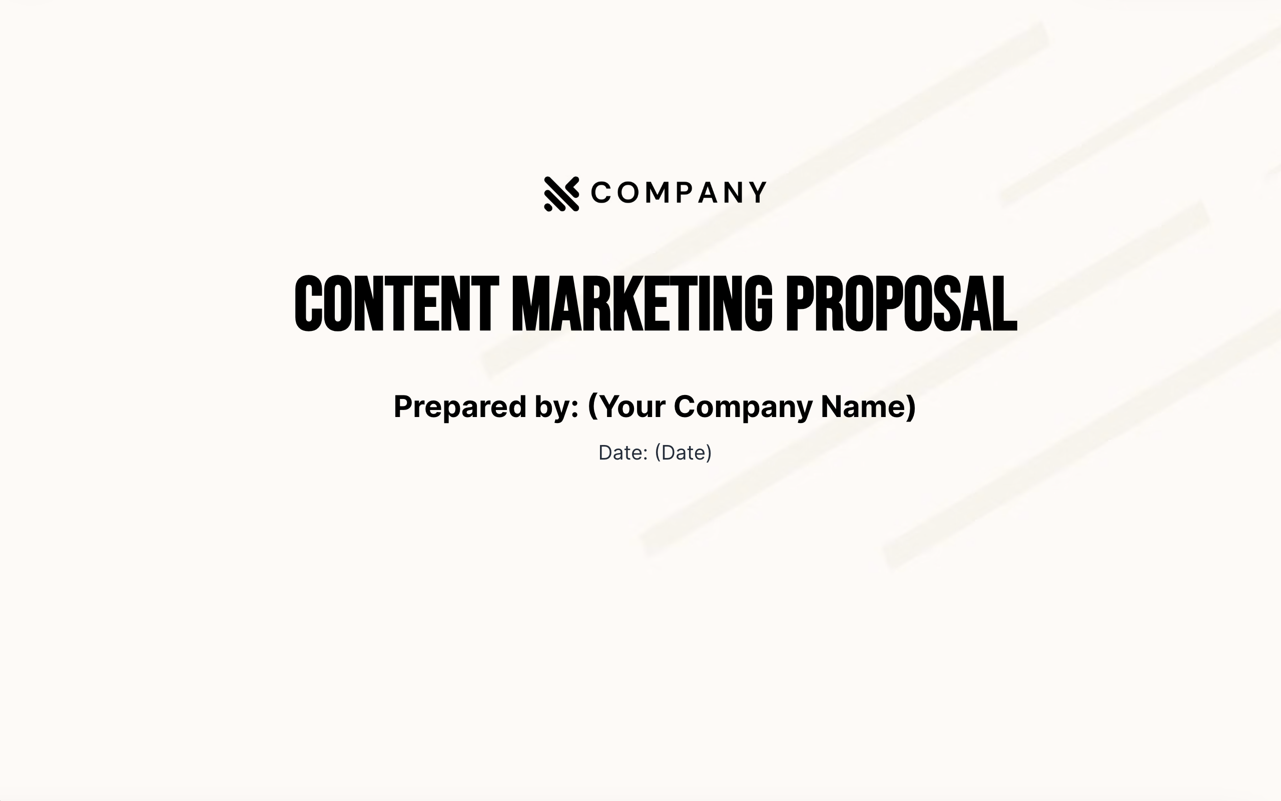 Content Marketing Proposal Template