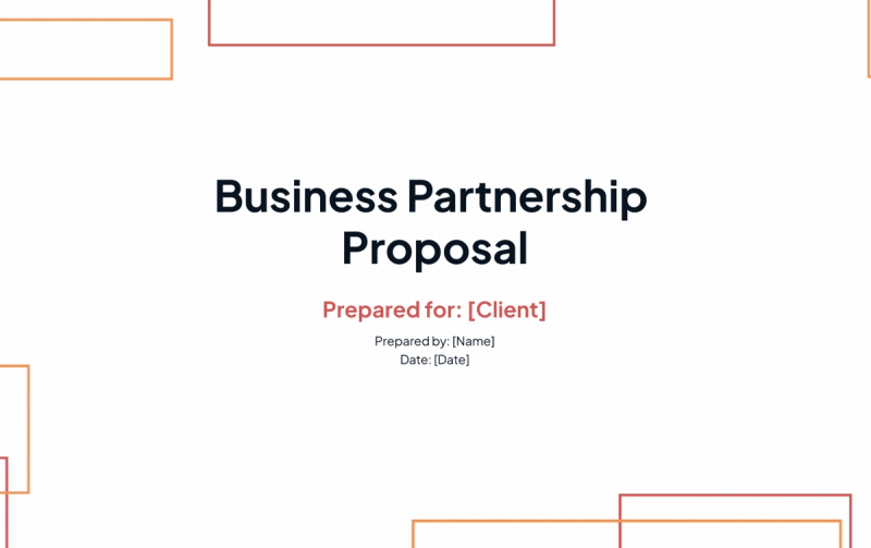 Preview of Business Partnership Proposal Template
