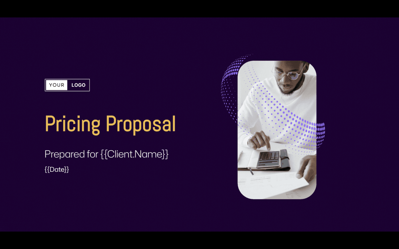 a pricing proposal is being prepared for a client