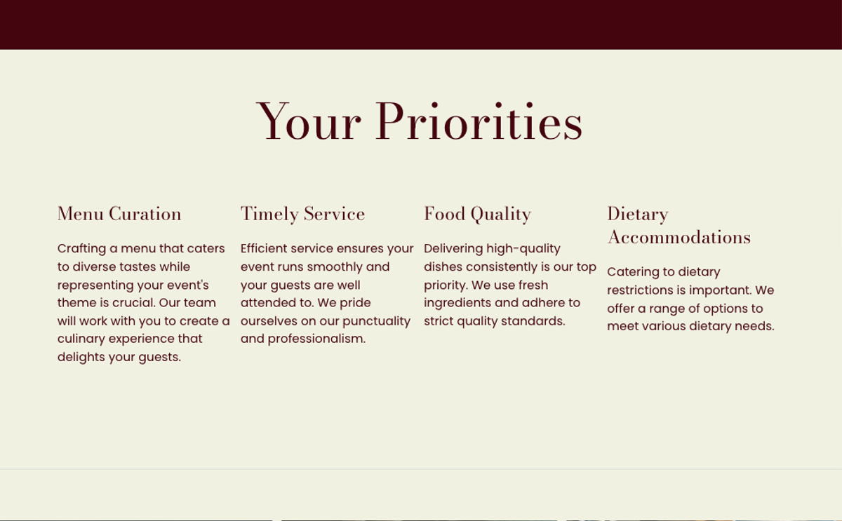 a page that says your priorities on it