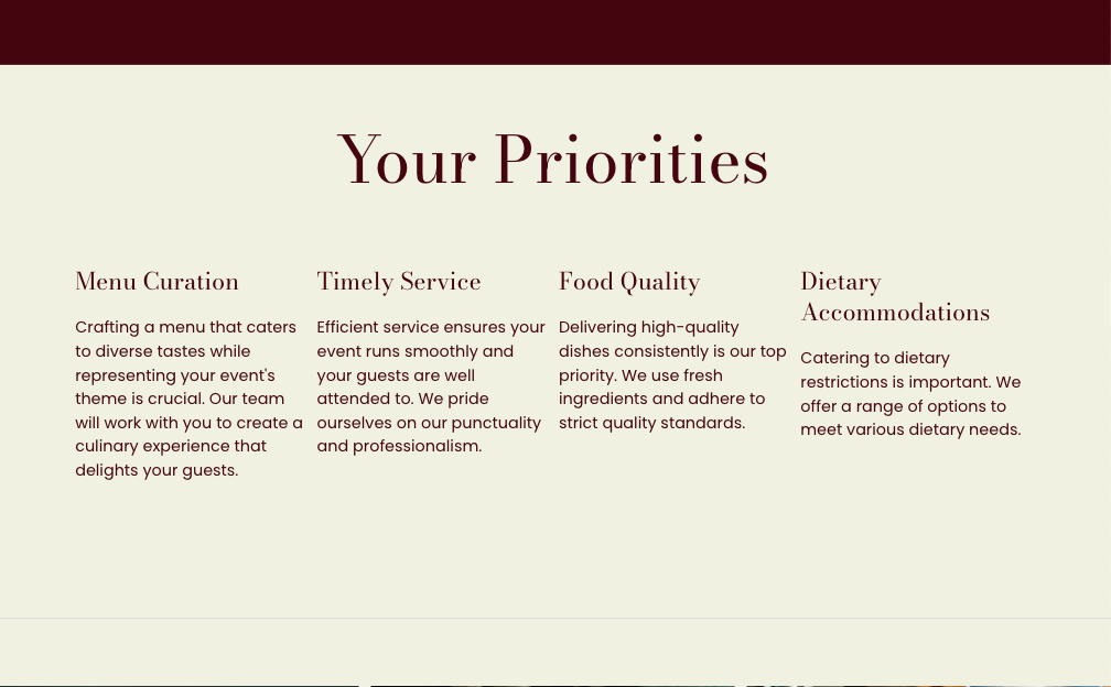 a page that says your priorities on it