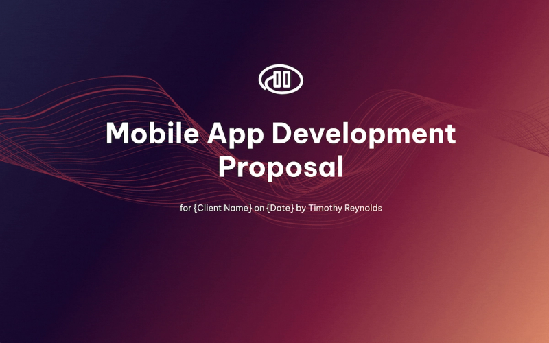 Preview of Mobile App Development Proposal Template