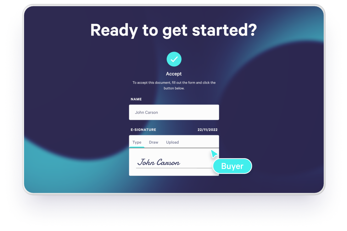 a screen that says ready to get started on it