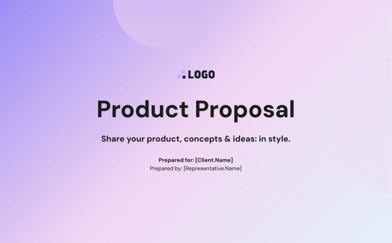 Preview of Product Proposal Template