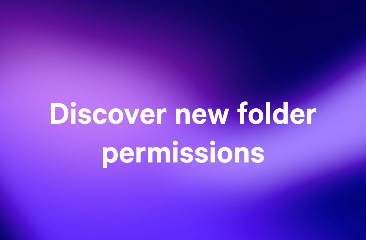 Discover new folder permissions.