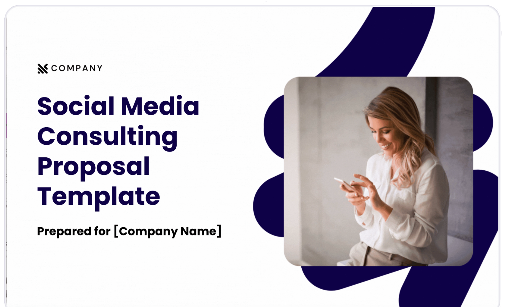 a social media consulting proposal template for a company