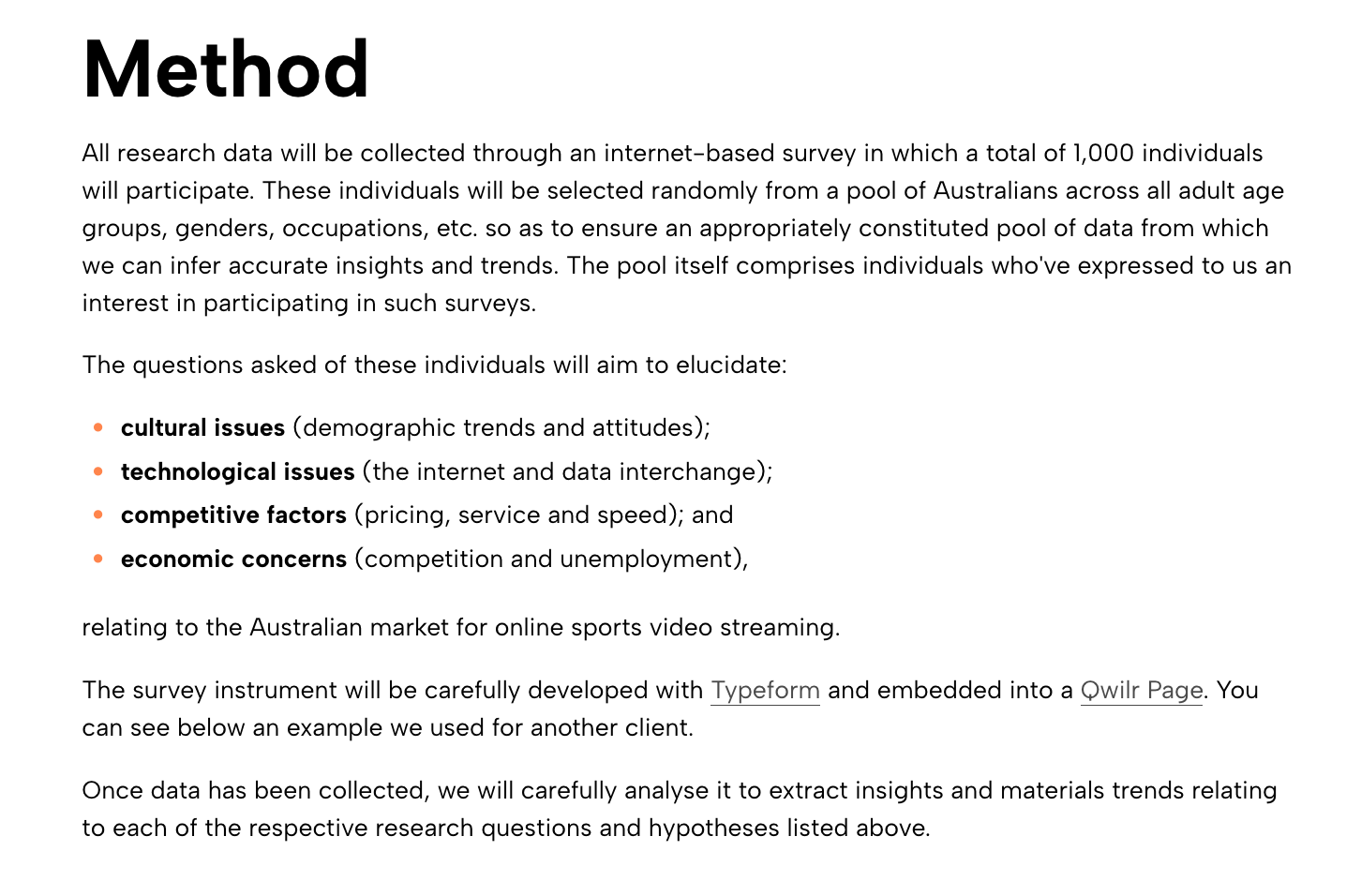 a white paper with the word method at the top