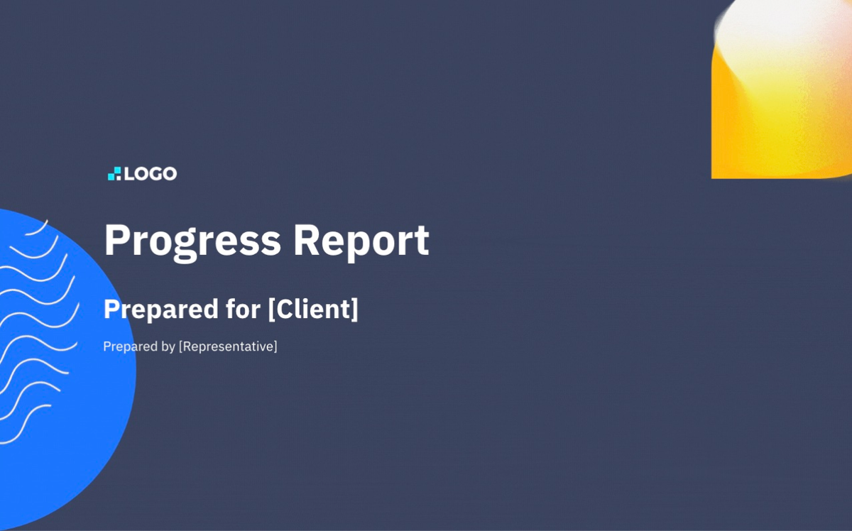 a progress report is prepared for a client