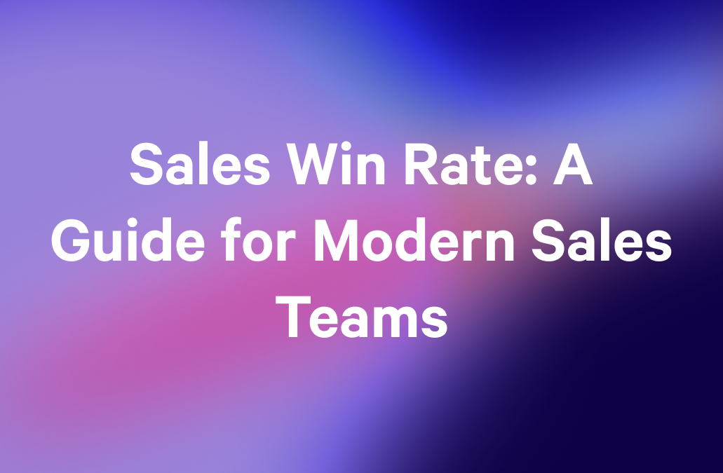 Sales Win Rate: A Guide for Modern Sales Teams on a purple and blue gradient background.