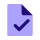 Document with checkmark icon.
