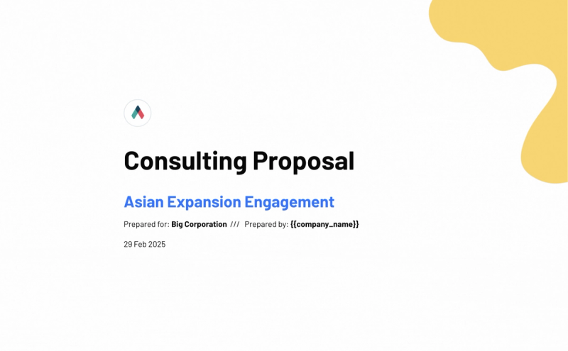 Preview of Consulting Proposal Template