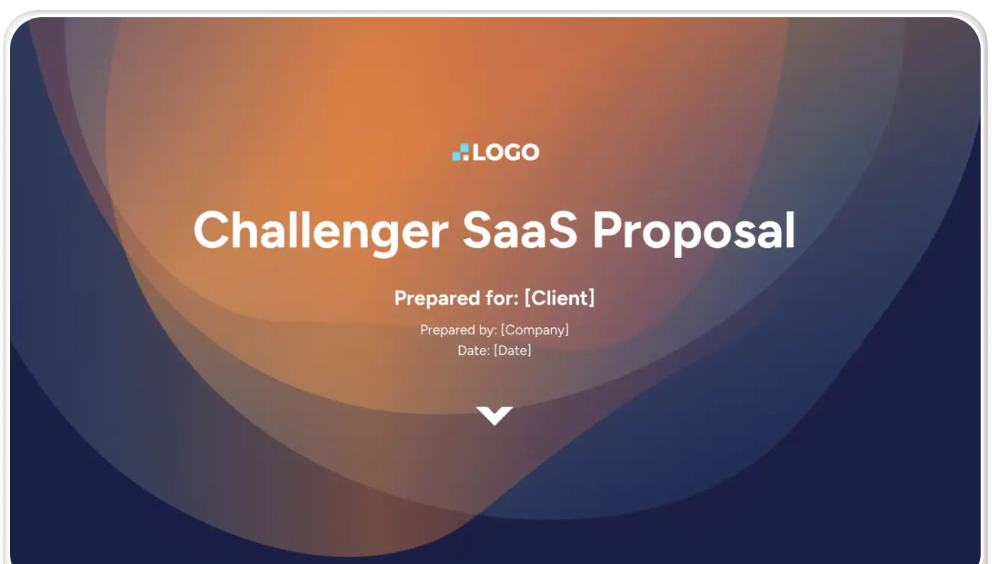 challenger saas proposal template preview