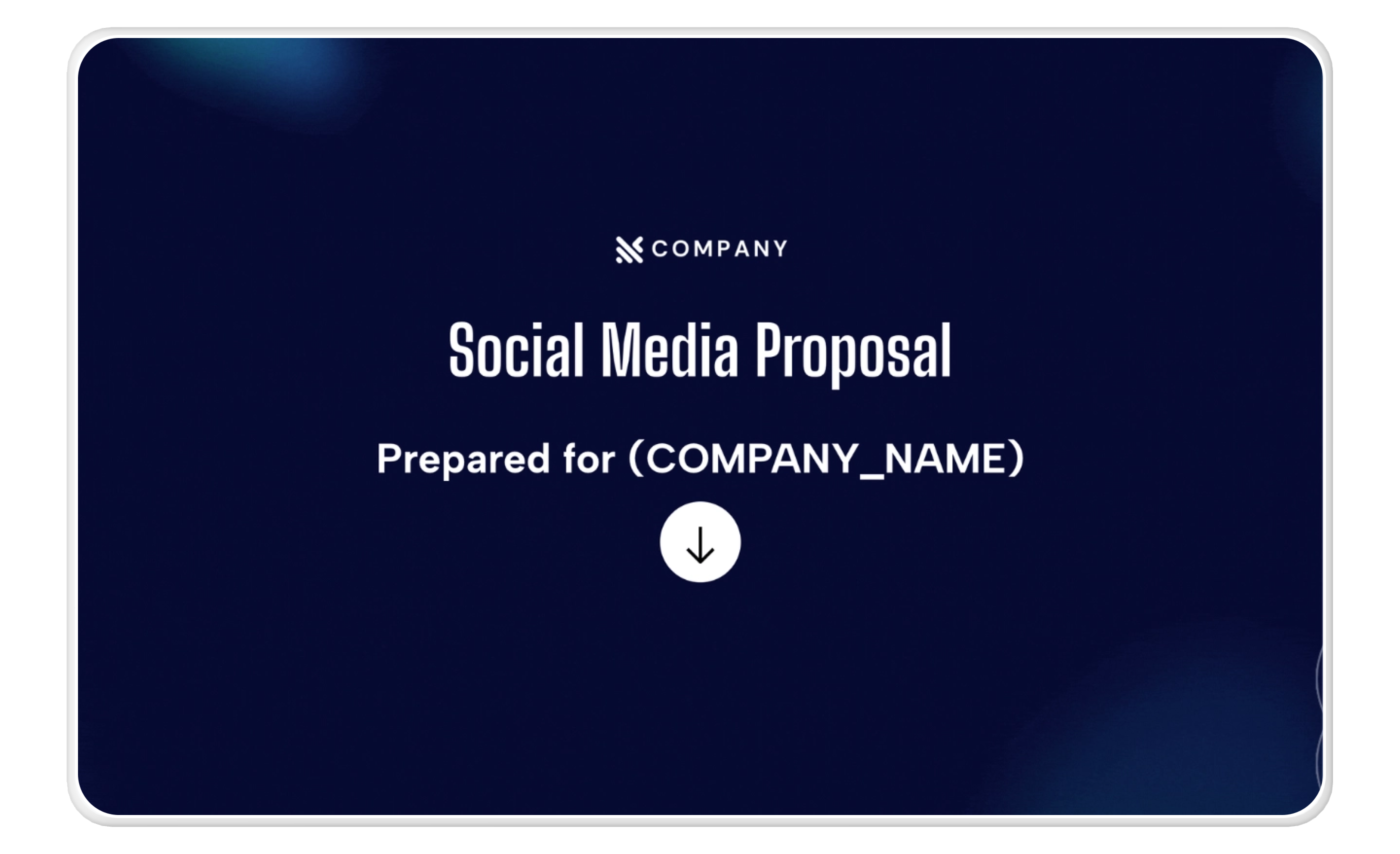 Social Media Proposal Example