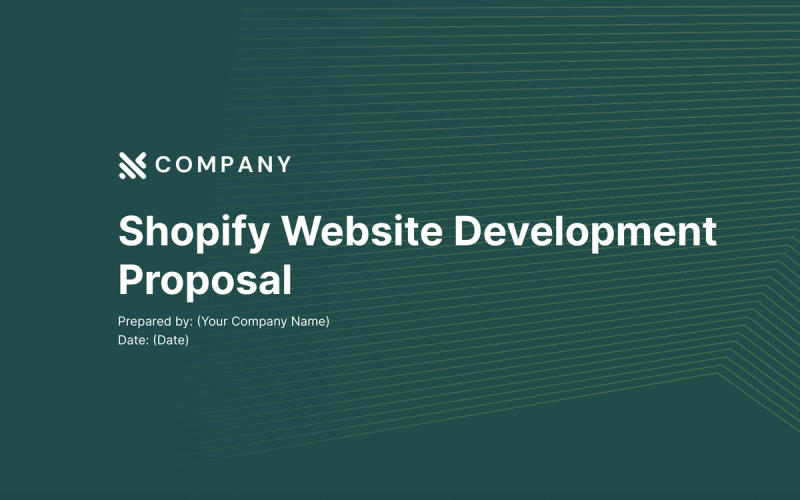 Preview of Shopify Website Development Proposal Template