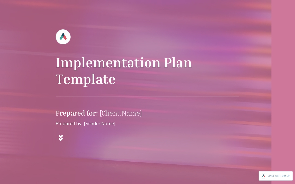 a purple background with the words `` implementation plan template '' on it .