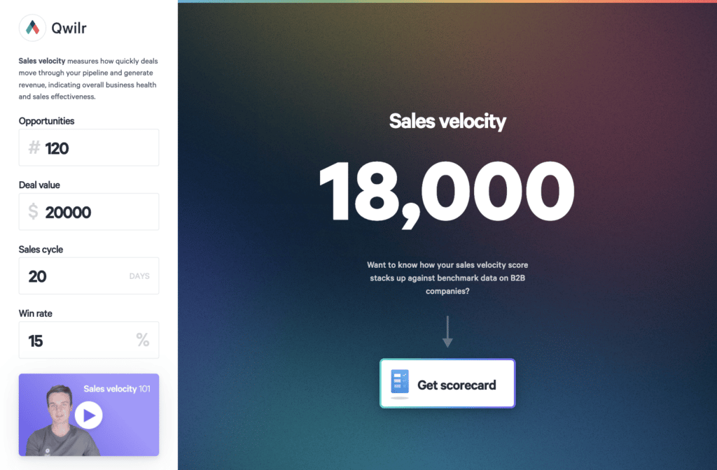 Sales velocity calculator