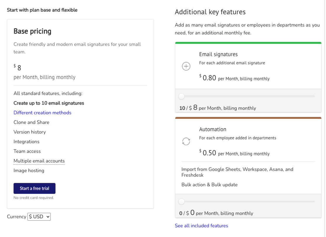 Ramp pricing page example