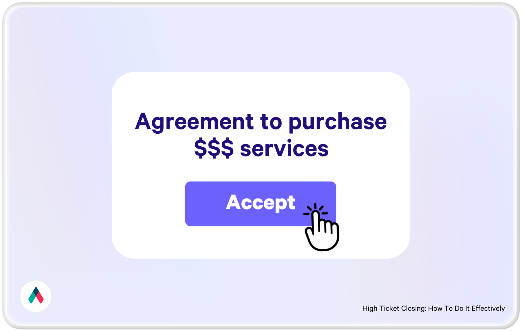 a screen that says agreement to purchase dollars services