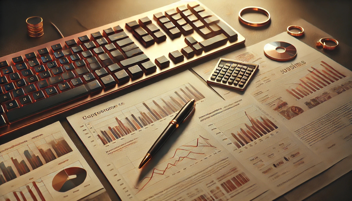 a pen is sitting on top of a table next to a keyboard and a calculator .