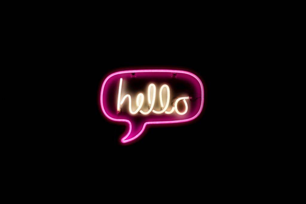 hello text message symbol