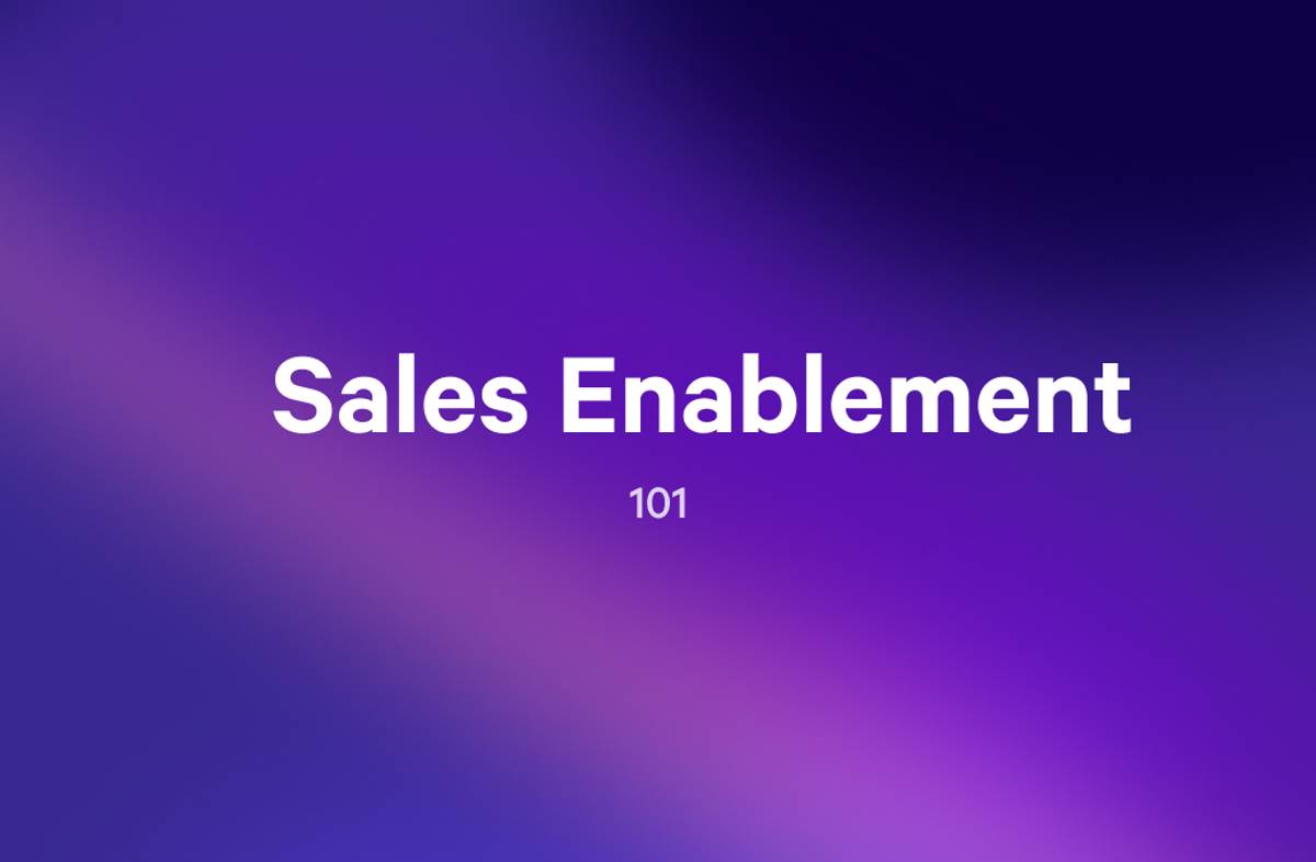 a purple background with the words `` sales enablement '' on it .