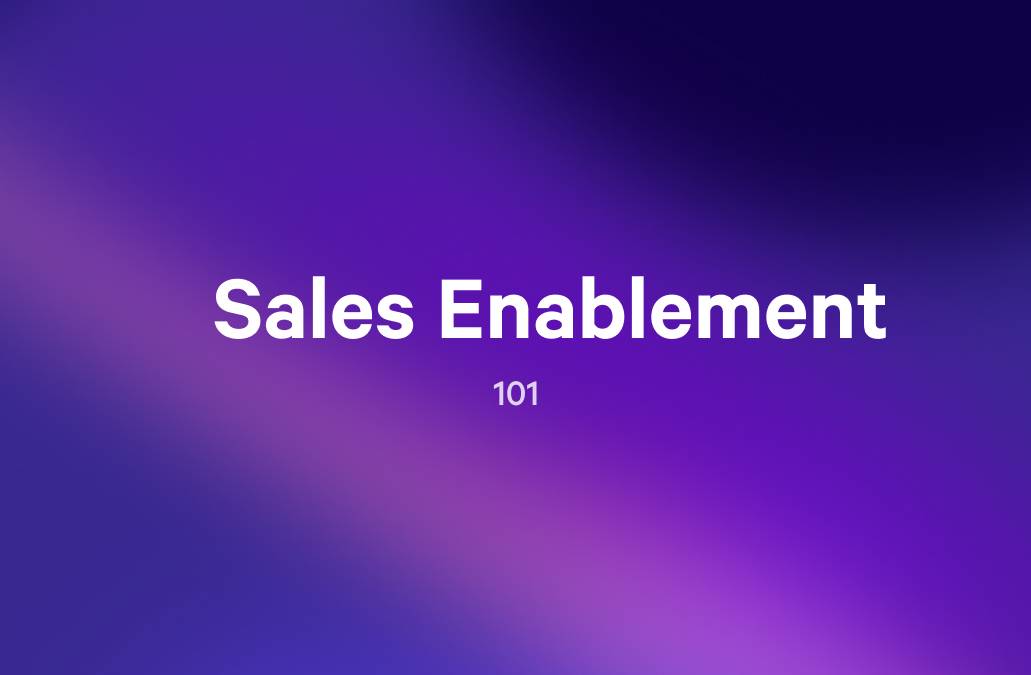 a purple background with the words `` sales enablement '' on it .