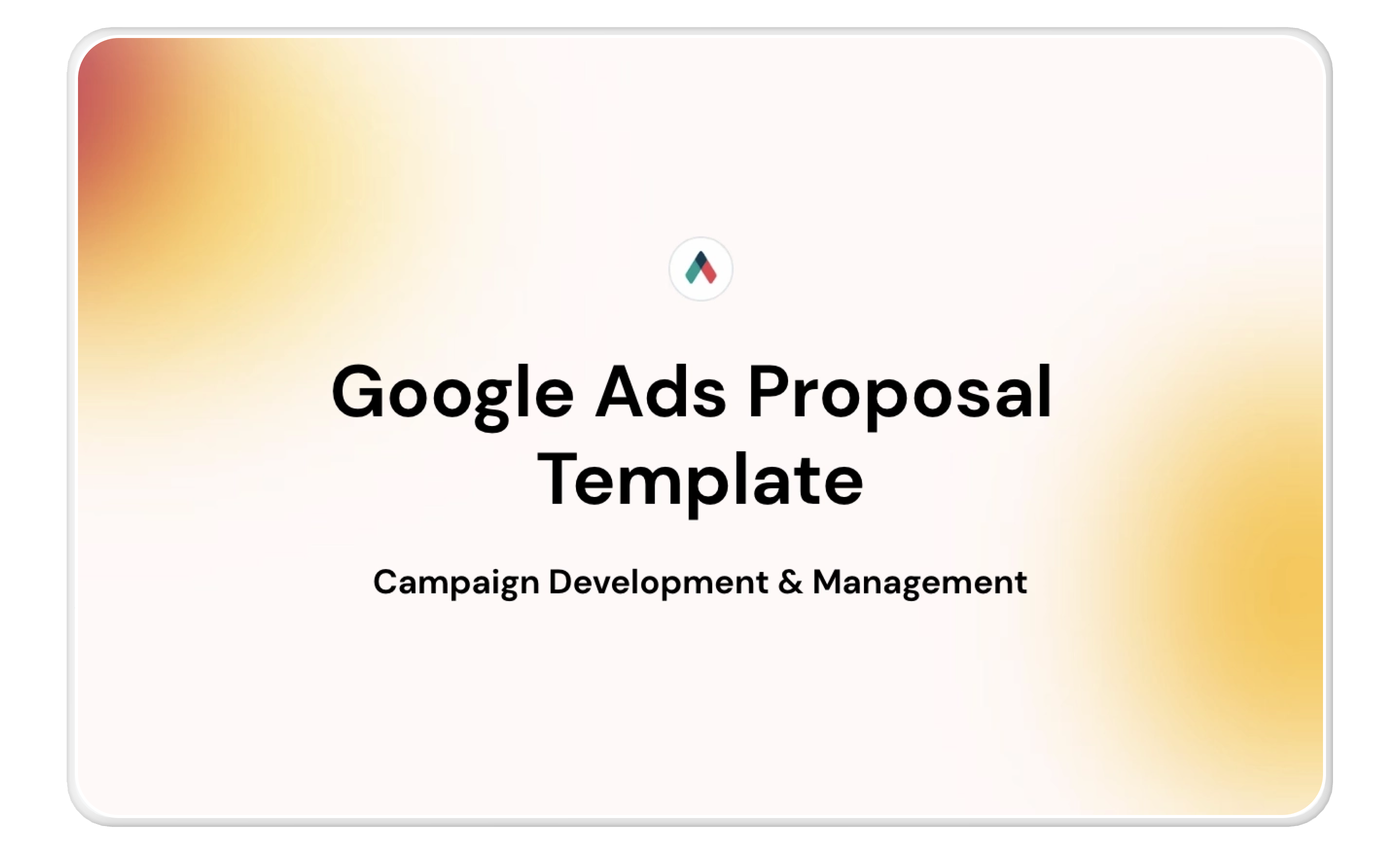 Google Ads Proposal Example