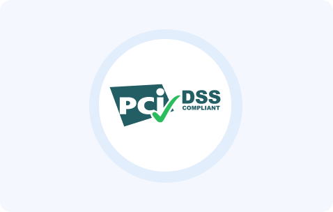 a logo for a company called pci dss compliant