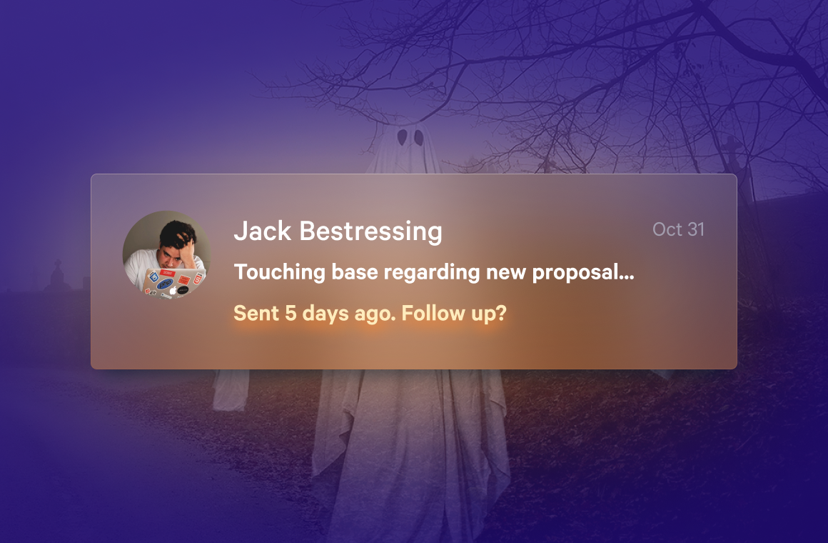 salesperson stressing about a prospect ghosting