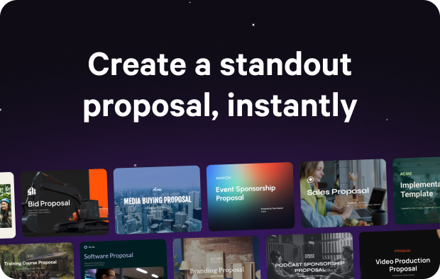 Create a standout proposal, instantly