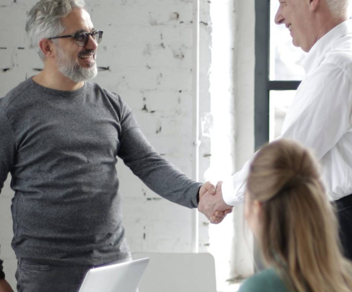 Two men shaking hands